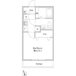 エルスタンザ本八幡【1階】の間取り