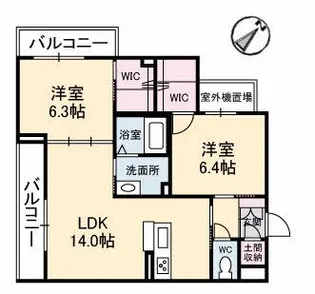 シャーメゾン・プランドール【2階】の間取り