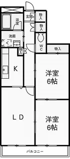 三恵レジデンスI【4階】の間取り