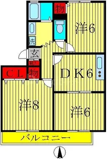 エーデルパイン【1階】の間取り