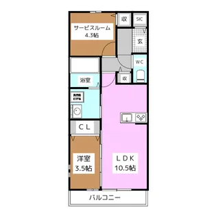 インテリジェント高田【2階】の間取り