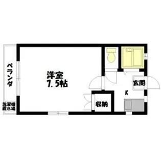 翔美ハイツII【1階】の間取り