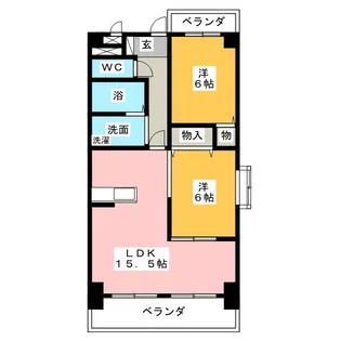 ヴィヴァ・ルーチェ【3階】の間取り