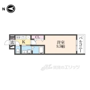 ガルデニア2【3階】の間取り