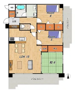 ブレドール向日町東【8階】の間取り