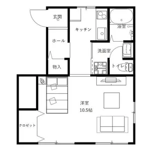 コーポロータスA・B棟【1階】の間取り