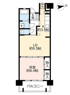 URプロムナーデ関目【1階】の間取り