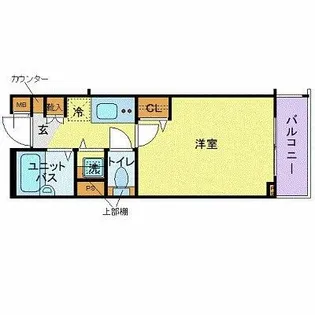 トーシンフェニックス牛込神楽坂【4階】の間取り