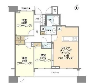 HF白金高輪レジデンス【10階】の間取り