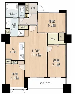ザ・ハシモトタワー【21階】の間取り
