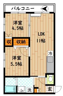 メゾンさつき【2階】の間取り