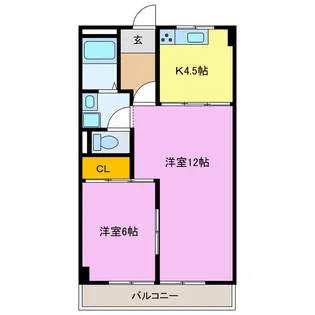 ダイアナポリス桜橋【2階】の間取り