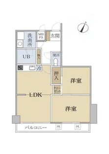 秀和第2多摩川レジデンス【3階】の間取り