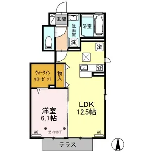 アールズコート【1階】の間取り
