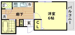 レフィナード恵美須【6階】の間取り