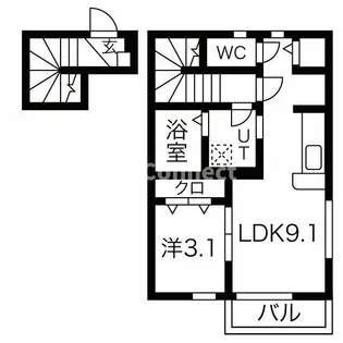FolunaI【2階】の間取り