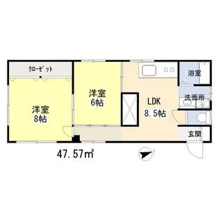 八木橋蕨マンション【1階】の間取り
