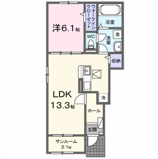 岩手県一関市萩荘字川崎【アパート】の間取り