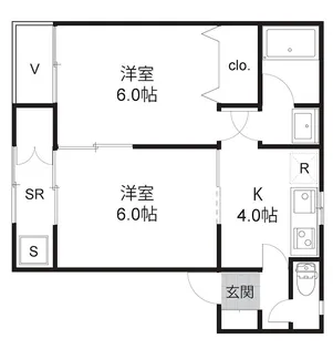 WING HILLS WEST【2階】の間取り
