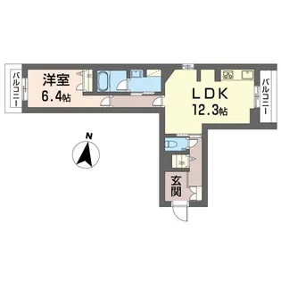 ルナマーレ鎌倉【3階】の間取り