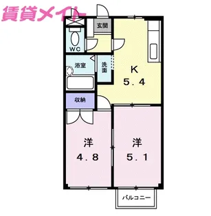 ブリジックI【2階】の間取り