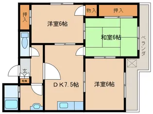 加納ハイツ【3階】の間取り