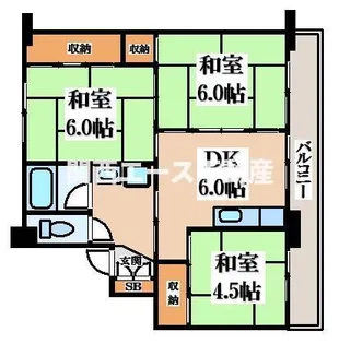 ビレッジハウス石生【1階】の間取り