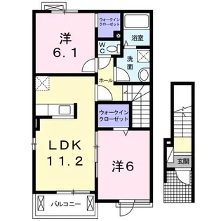 ユニゾン・M【2階】の間取り