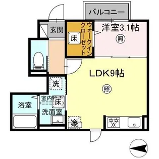 PREMILIFE中春日【1階】の間取り