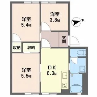 グリーンハイツ菰野【1階】の間取り