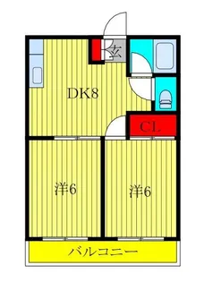 シャインハイツ西都賀【2階】の間取り