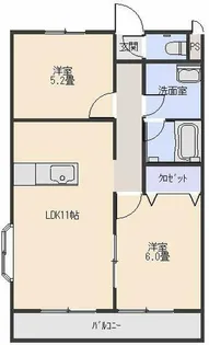 メゾンラベンダー7番館【2階】の間取り