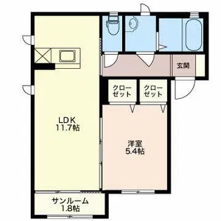 アジュール小杉【2階】の間取り