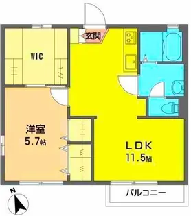ルミエールタムラA【2階】の間取り