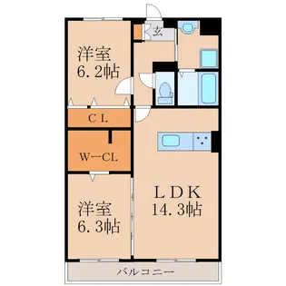 ブルーサンシャイン II【1階】の間取り