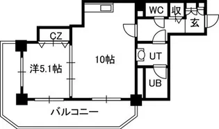 PRIME URBAN札幌 RIVER FRONT【12階】の間取り