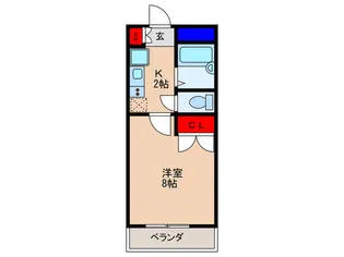 アンプル-ル西三荘【1階】の間取り
