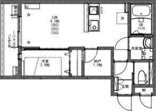 ケイアイ レジデンス 椿【1階】の間取り