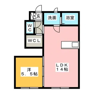 メゾンドペシェ【1階】の間取り