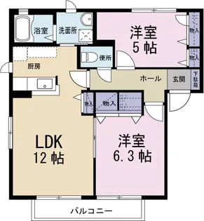 メゾン・ヴィ-ナス【2階】の間取り