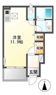 エヴァージュB【1階】の間取り