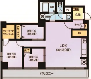 与野ハウス1号棟【11階】の間取り