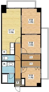 セシリアマンション【4階】の間取り