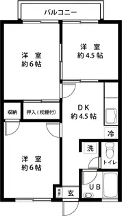 コーポ石塚II【1階】の間取り