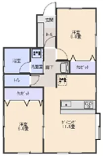 オリオール【1階】の間取り