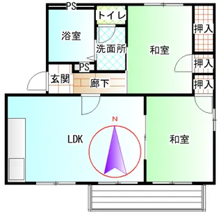グリーンアートK【1階】の間取り