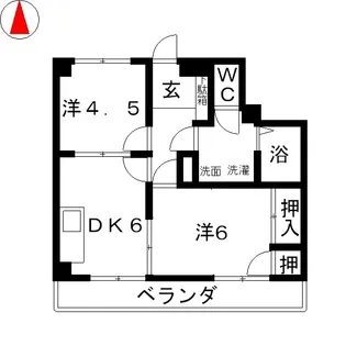 ビバリーガーデン大島 A【2階】の間取り