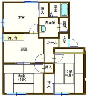 ラフォーレ鹿島【2階】の間取り