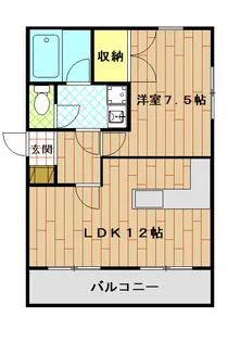 プランドル深谷【1階】の間取り