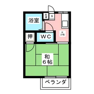 ハイツむらさき【2階】の間取り